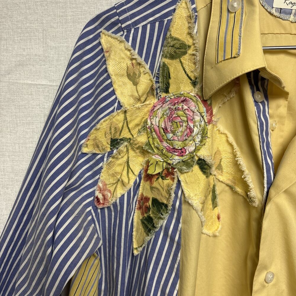 Bohemian Paris Rags Women's Unique Multicolor Button Long Sleeve Shirt - 1X - 2X - Picture 4 of 16